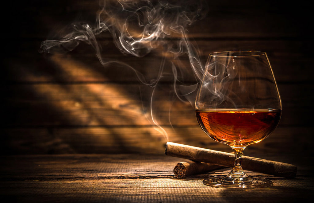 Rhum et cigare.